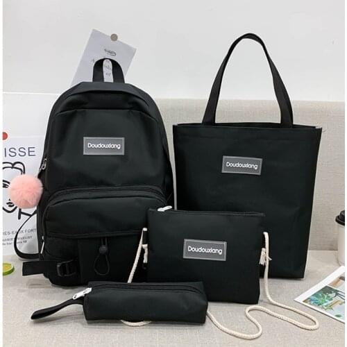 4 Pcs/Set School Bags for Teenage Girls 2020 Waterproof Travel Backpack Women Book bags Student kid Schoolbag Muchila Escolar