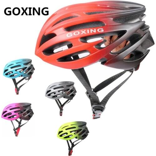 GOXING Road Bike Helmet Red Mtb Cycling Helmet Aero Bicycle Safety Sport Cap Casco Ciclismo Aeone for men women size M 54~60cm D