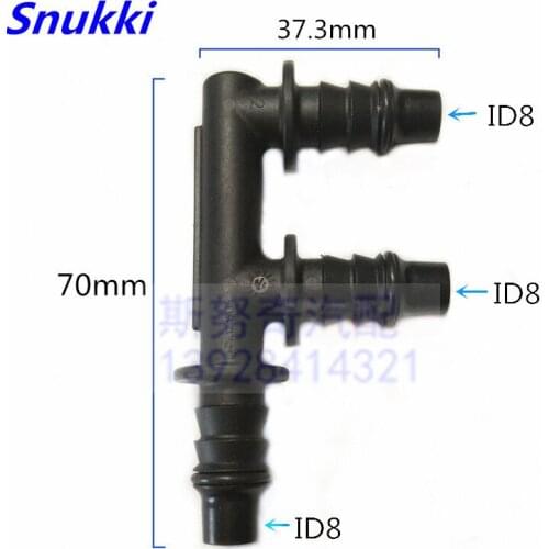 Tee connector F connector Fuel line quick connector male connector connect 10mm nylon pipe 2pcs a lot