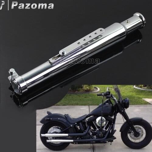 Universal Motorcycle Cocktail Shaker Slip On Muffler Tulip-end Exhaust Pipes Silencer For Harley Yamaha Triumph Bobber Chopper