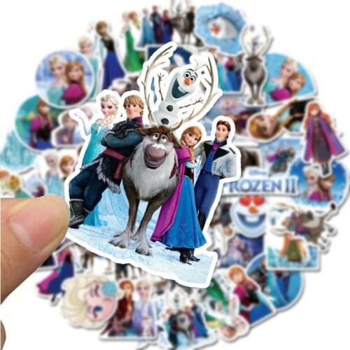 50pcs Disney Frozen Pixar car Mickey Mouse Superhero stickers waterproof cartoon stickers toys luggage guitar graffiti sticker