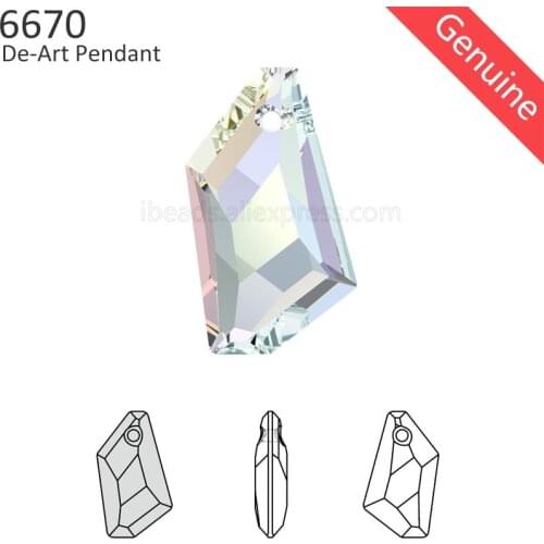 1 piece) 100% Original crystal from Swarovski 6670 De-Art pendant made in Austria loose beads rhinestone for DIY jewelry making