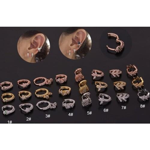 1PC Wholesale Fashion Stainless Steel Earrings Women Mens Barbell Dumbbell Punk Stud Earring Creative Animal