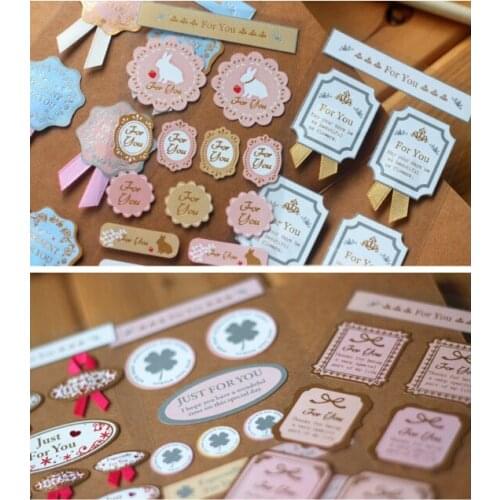 DIY Decorative Paper Stickers For Wedding Decoration Scrapbook Craft Mixed Designs 10 sheets/lot