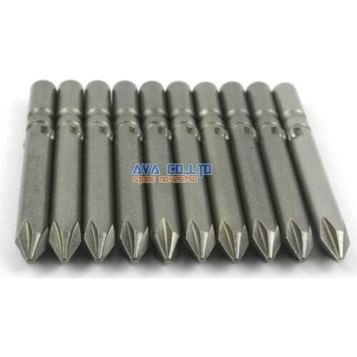 10 Pieces Phillips Screwdriver Bit S2 Steel 6mm Shank 60mm Long 6mm PH1 Tip Screwdriver Bits