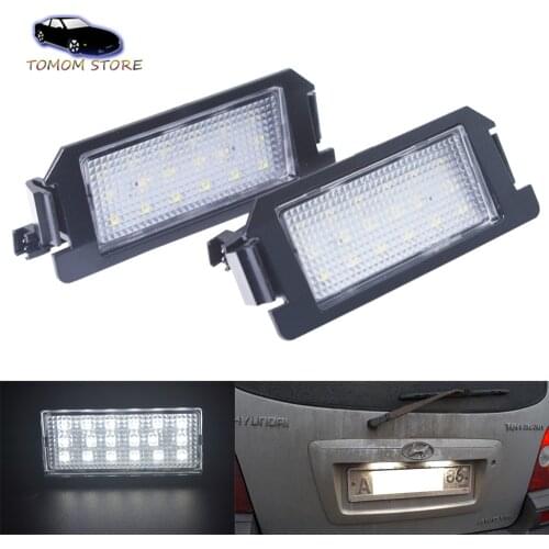 2pcs Canbus No Error Led Rear License Plate Lights Lamp for Kia Rio III UB Picanto TA Soul AM Auto Accessories