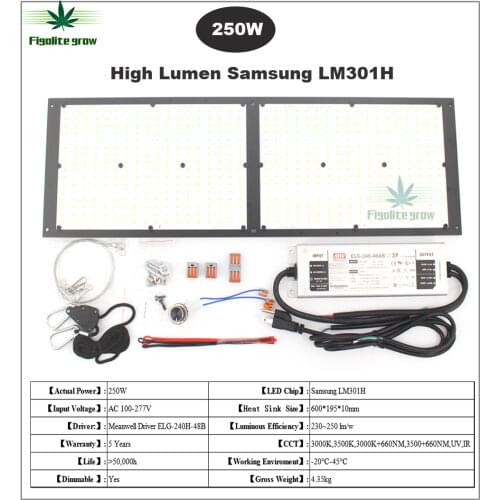 Superbright DIY Samsung LED LM301H Quantum Tech QB288 V3 Panel Light 120W 240W LED Grow Light Meanwell Driver for Plant Light