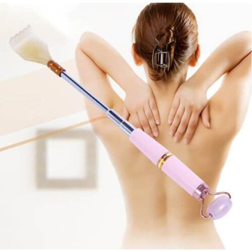 Two In One Powdered Jade Manual Telescopic Multifunctional Beauty Device Face Slimming Massage Health Care Roller Relax