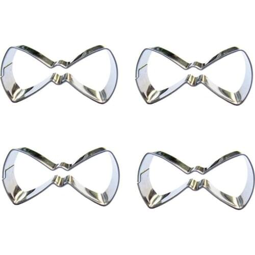 Bowknot shape 4 piece biscuit cutting molds, baking tools, cake decorating soft candy tools