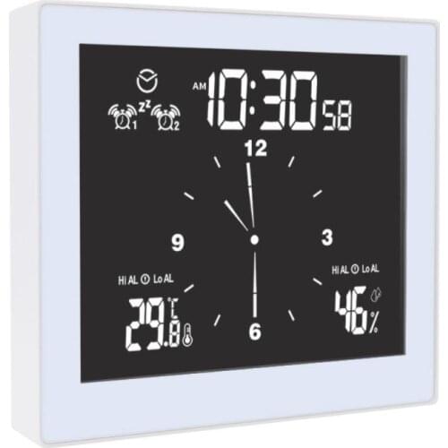 Multifunctional Bathroom Clock Home Desktop Alarm Clock Waterproof Thermometer Hygrometer Countdown function