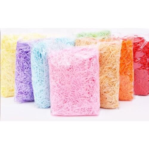 Colorful Shredded Paper Gift Candy Boxes Filler Crinkle Cut Paper Shred Packaging Gift Wedding Birthday Party Favors Decoration