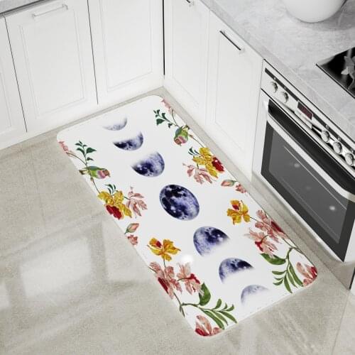 Retro Floor Mat Strip Kitchen Area Rugs Living Room Bedroom Bathroom Decoration Total Solar Eclipse Printing Large Carpet