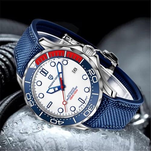 NEW Pagani Design Blue Steel Bracelet Luxury brand Mens Watches mechanical watch Men waterproof 100M Diver relogio masculino