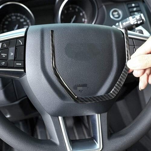 Carbon Fiber Steering Wheel Decoration Strip Trim 1pc For Land Rover Discovery Sport 2015-2017