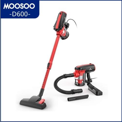 MOOSOO D600 Vacuum Cleaner, 17KPa Strong Suction 4 in 1 Corded Stick Vacuum Hand Held Bagless carpet cleaner machine for Home