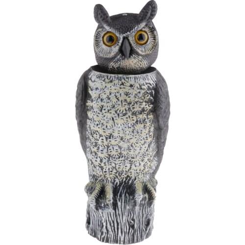Realistic Owl Figures Statues Bird Scarer Sculptures Home Outdoor Garden
