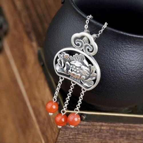 Boli S925 Silver Restoration for Old Lotus Flowers, Southern Jiangsu Red, Hotan Jade and Jade Ball Wholesale