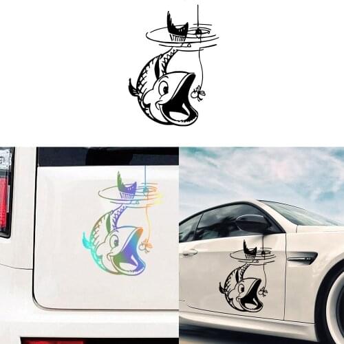 Cute go fishing Car Stickers And Decals Vinyl Auto Sticker to cover scratches Art For Body Window Decoration Accessories