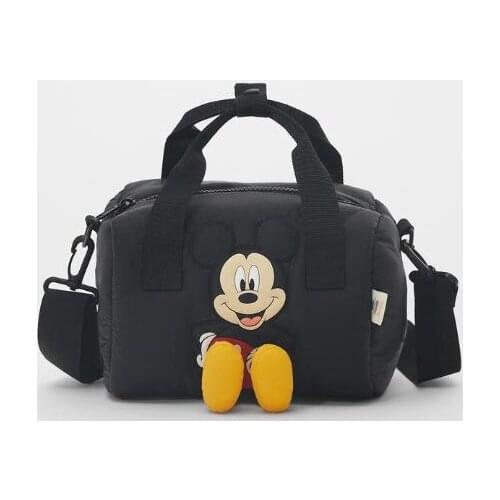 Disney Mickey Mouse Cartoon New Girl Handbag Children Storage Bag Girls Cartoon Mickey Mouse Bowling Bag Shoulder Bags