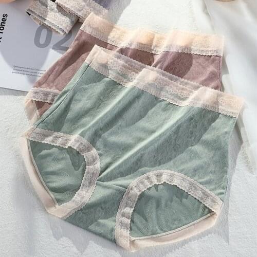 High Waist Big Plus Size Cotton Womens Panties Underwear Soft Seamless Underpants Briefs for Female Lingerie