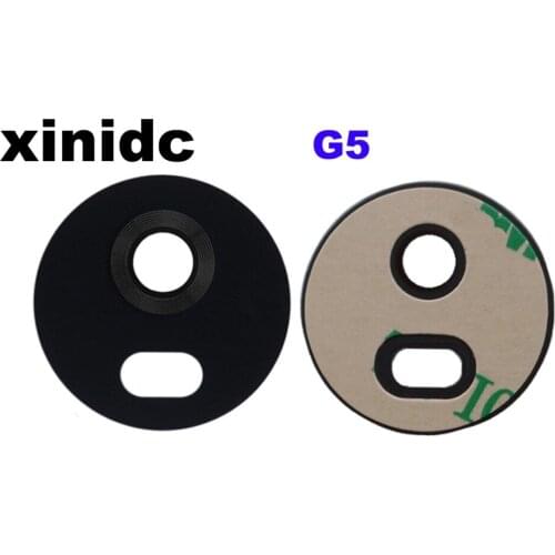 Xinidc 50pcs For Motorola Moto G5 Back Rear Camera Glass Lens with Adhesive Sticker Free Shipping