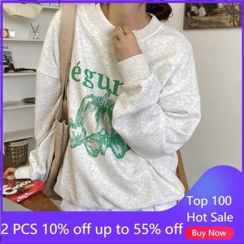Sweatshirt for women autumn spring letter print female loose tops 661042