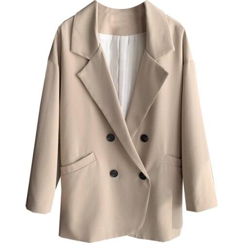 2020 Spring Women Blazer Classic Casual Long Sleeve Boyfriend Style Women Coat Jacket Cool Tops Women Blazer Coat