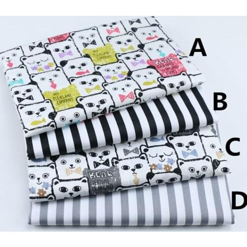 160CM*50CM color CAT nursery cotton fabric sewing baby cloth infant linens kids bedding fabric cushion patchwork sewing tissue