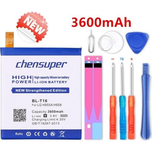 2pcs/100% New 3600mAh BL-T16 Battery For LG G flex 2 Vu 4 Vu4 H950 H955 H959 US995 LS996 H955A