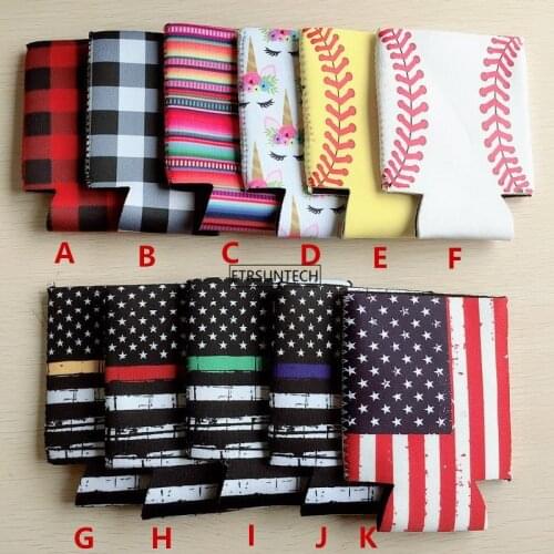 200pcs/lot 11 Styles Neoprene Beer Coolies for 12oz Cans and Bottles Drink Coolers DIY Custom Wedding Party