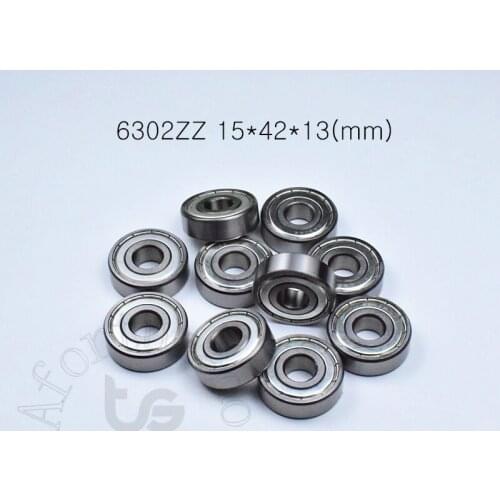 6302ZZ 15*42*13(mm) 1piece bearing free shipping abec-5 Metal sealed bearing Thin wall bearing 6302 6302Z chrome steel bearing