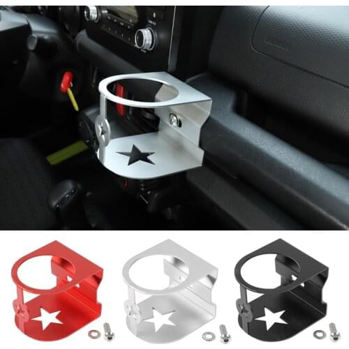 NHAUTP 1Pcs Aluminum Alloy Car Console Drinks Bracket For Suzuki Jimny 2019 2020 Water Cup Holder Auto Accessories