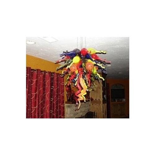 Free Shipping Artistic Lamp Murano Borosilicate Mouth Blown Glass Chandelier