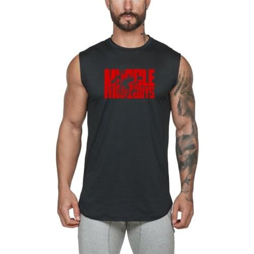 Brand Workout Cotton Mens Tank Top Musculation Gym Clothing Bodybuilding Fitness Sports Fashion Sleeveless Vest Muscle Shirt