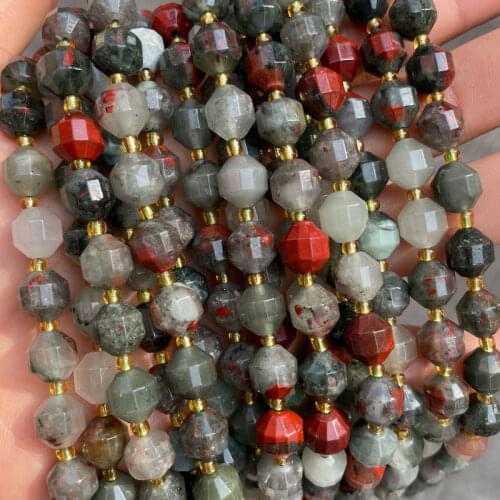 Natural Olive Shape Dragon Blood Stone Beads 8mm 10mm Pick Size 15'' Strand Loose Faceted Gem Stone Beads DIY For Jewelry Making