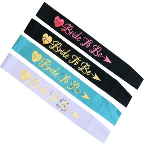 Hen Night Bachelorette Party Sash Bride To Be Satin Sash for Wedding Engagement Party Bridal Shower Decorations Favor Gifts