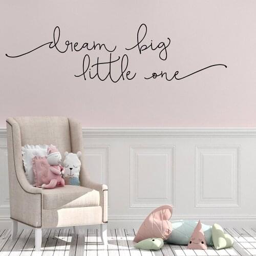 Hot Wall Sticker drem big Self Adhesive Sentence Vinyl Wallpaper For Kids Room Phrase Decor Stickers Wall Decals