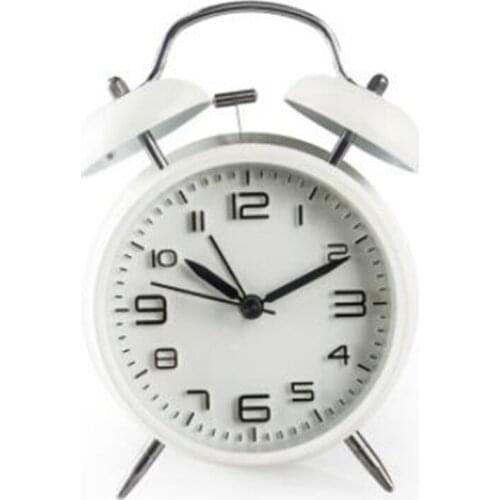 LUDA Loud Alarm For Deep Sleepers 4Inch Retro Twin Bell Alarm Clock With Backlight For Bedroom And Home Decoration