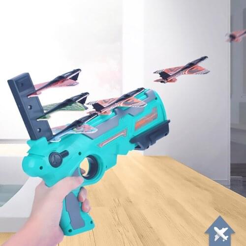 L Aircraft Plane Gun Toy Pistol Launchers Glider EPP Plastic Kid Children Summer Outdoor Game Boy Gift