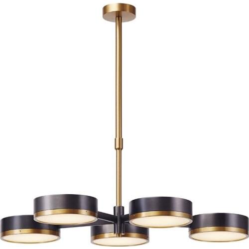 Modern Black Metal Chandelier LED Suspension Lamp Glass 8 10 Heads For Living Room Cafe Restaurant Study Home lighting G940