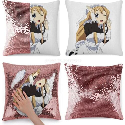 K-on! Mugi The Maid! Sequin Pillowcase Fashion Pillowcase Gift for Her He Mugi Mugi Chan Tsumugi Kotobuki Keion K on Anime Serie