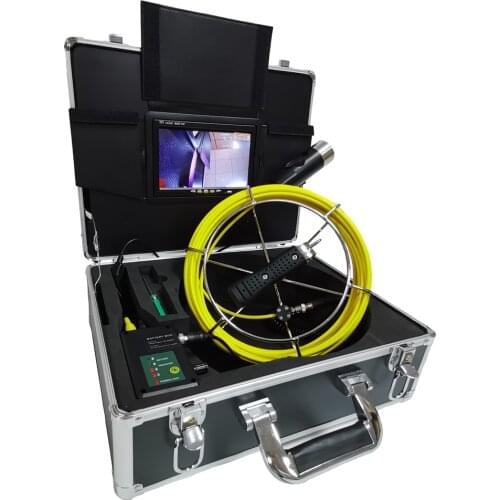 7" LCD Digital Monitor HD Camera 42MM Double Lens Drain Pipe Duct Inspection Endoscope Borescope Waterproof Camera 20M Cable