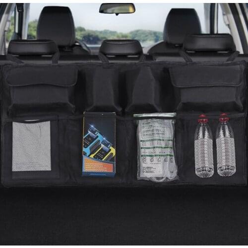Multi Hanging Nets Pocket Car Rear Seat Back Storage Bag Oxford Automobile Seat Back Organizers Bag Car Interior Accessories
