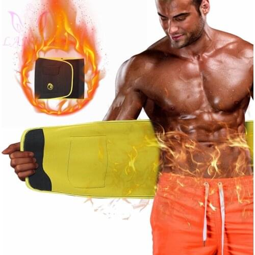 LANFEI Men Fitness Workout Waist Trainer Slimming Corset Sauna Body Shapers Hot Trimmer Belt Abdomen Adjustable Wrap Weight Loss