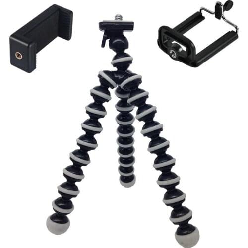 Mini Size Flexible Octopus Tripods S Size Stand Bracket Holder Tripod For Mobile Phone with Phone Clip