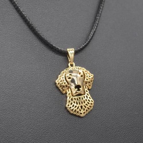 Fashion Rope Chain Lady Curly-Coated Retriever Necklaces Jewelry Metal Dog Necklaces For Lovers Drop Shipping