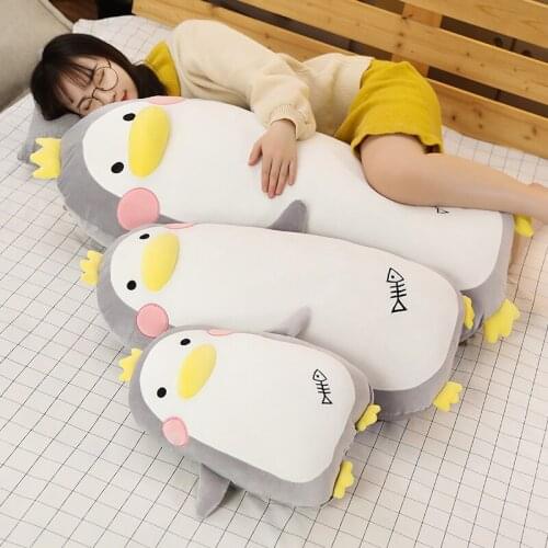 45-100cm Soft Animal Cartoon Pillow Cushion Crown Penguin pillow Warm hands Plush Toy Stuffed Lovely kids Birthyday Gift