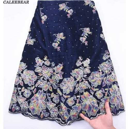 French Voile Lace Fabric With Sequins African Velvet Lace Fabric 2020 High Quality Lace Nigerian Lace Fabrics For Wedding S2013