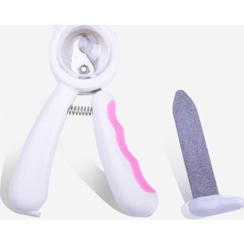 New Style Pet Nail Clippers For Dogs And Cats Splash-proof Pet Nail Clippers With Files Pet Supplies