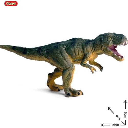 Oenux New Prehistoric Jurassic Tyrannosaurus Solid PVC Savage T-Rex Dinosaur World Animal Model Action Figures Collection Toy
